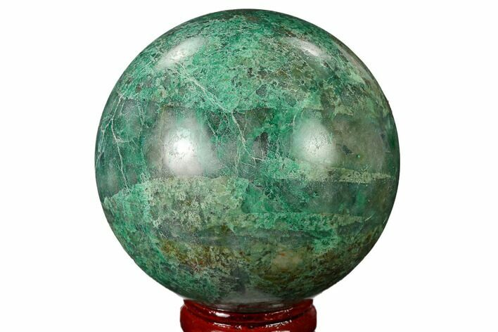 Polished Chrysocolla and Malachite Sphere - Bagdad Mine, Arizona #167663